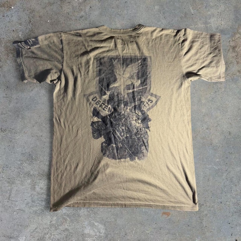 Fortis Olive Green Military Graphic T-Shirt Defense Matters Tactical Tee